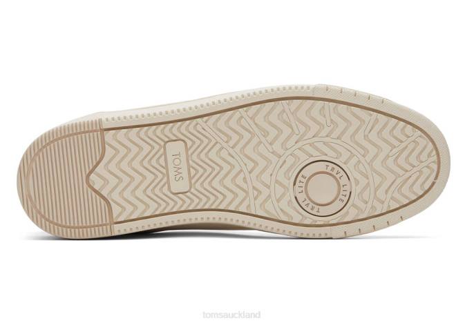 Men Porcelain/Blue Trim Toms TRVL Lite Trainers Leather Shoes R26T471