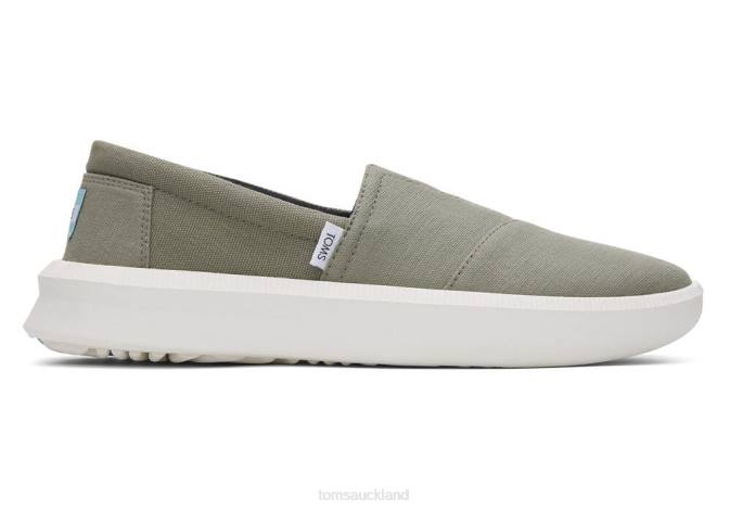 Men Vetiver Grey Recycled Cotton Toms Rover Eco Trainers Recycled Cotton Shoes R26T455