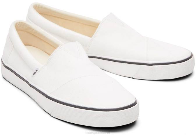 Men White Toms Fenix Slip On Shoes R26T467
