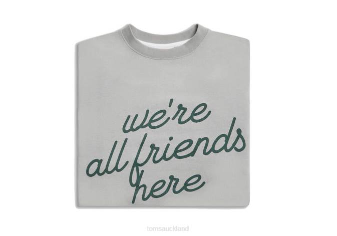 Women Grey Fleece Toms KROST The Max Crewneck Clothing R26T352