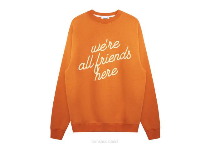 Women Orange Fleece Toms KROST The Max Crewneck Clothing R26T371