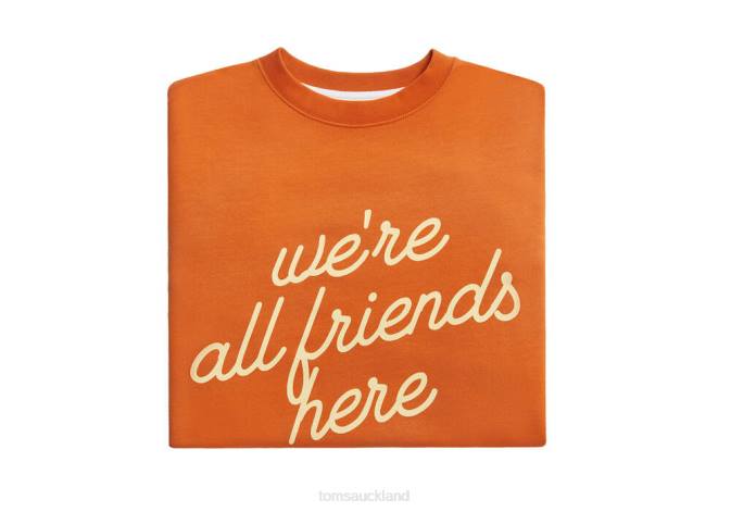 Women Orange Fleece Toms KROST The Max Crewneck Clothing R26T371