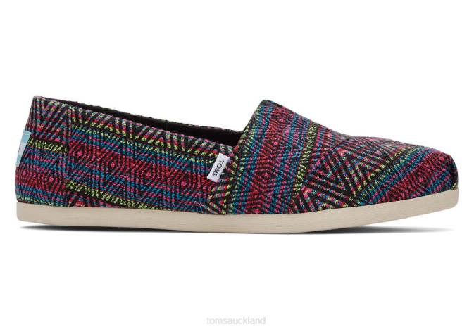 Women Black Toms Alpargata Eco Global Woven Shoes R26T131
