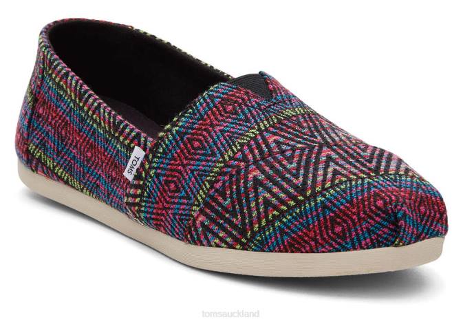 Women Black Toms Alpargata Eco Global Woven Shoes R26T131