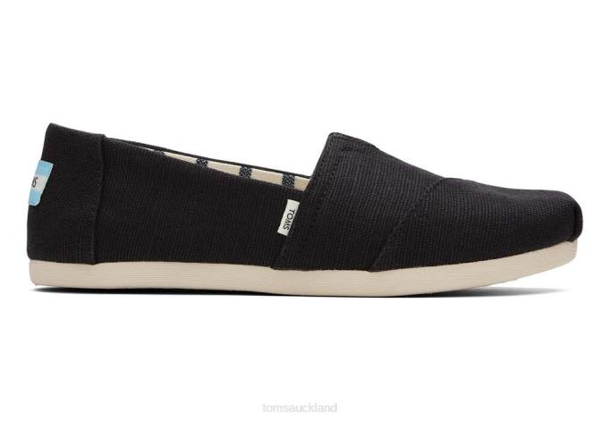 Women Black Toms Heritage Alpargata Shoes R26T115