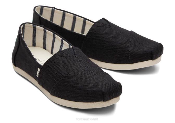 Women Black Toms Heritage Alpargata Shoes R26T115