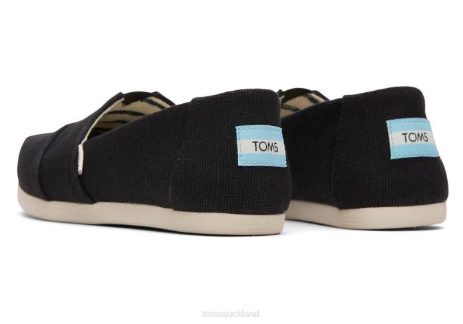 Women Black Toms Heritage Alpargata Shoes R26T115
