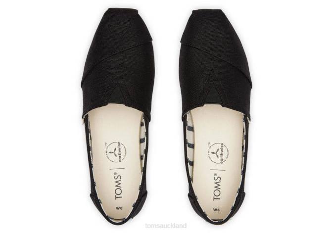 Women Black Toms Heritage Alpargata Shoes R26T115