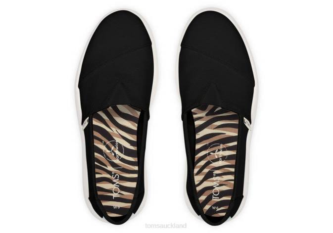 Women Black Toms Mallow Alpargata Shoes R26T102