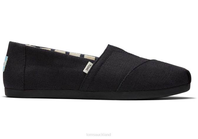 Women Black on Black Toms Heritage Alpargata Shoes R26T116