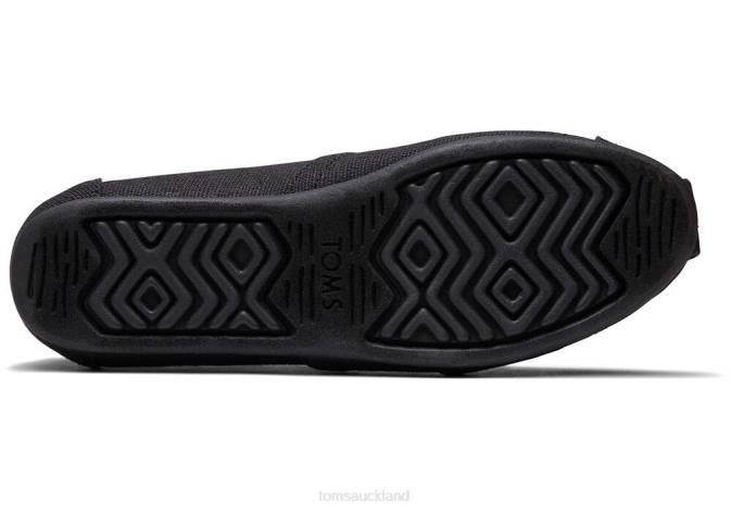 Women Black on Black Toms Heritage Alpargata Shoes R26T116