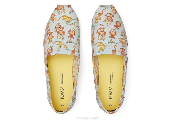 Women Blue Monkeys Toms Monkey Business Alpargata Shoes R26T78