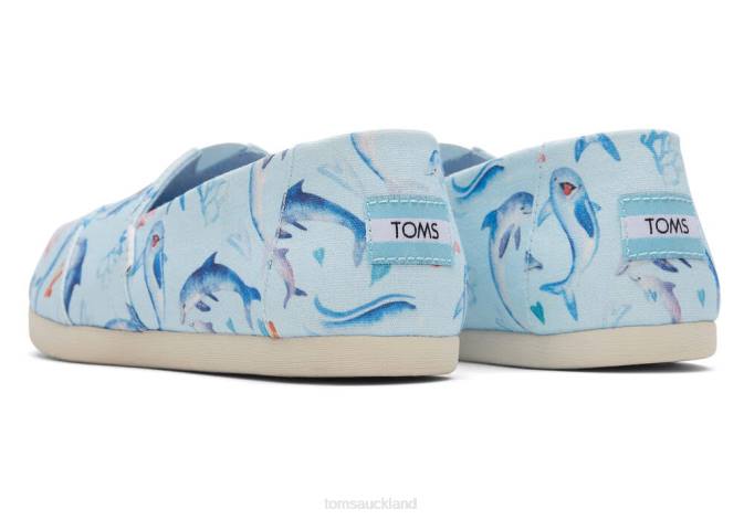 Women Blue Toms Dolphins Alpargata Shoes R26T91