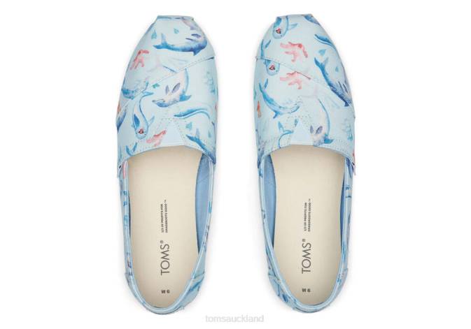 Women Blue Toms Dolphins Alpargata Shoes R26T91
