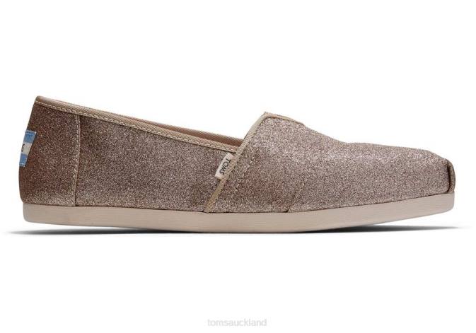 Women Champagne Toms Glitter Alpargata Shoes R26T110