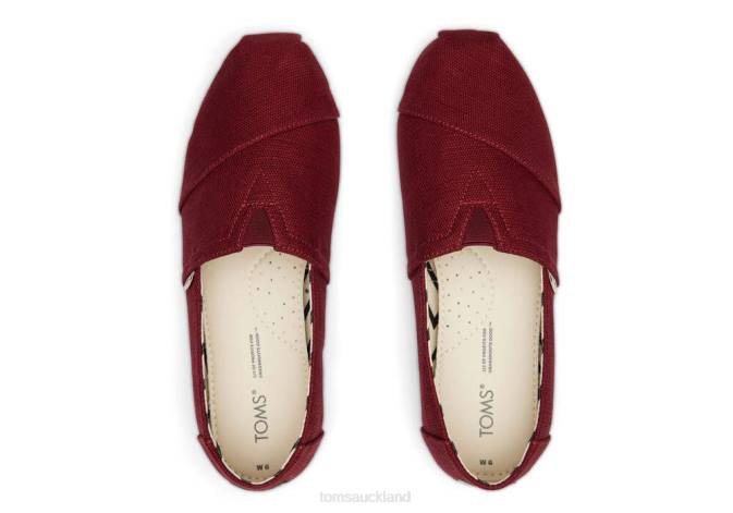 Women Cherry Red Toms Heritage Alpargata Shoes R26T13