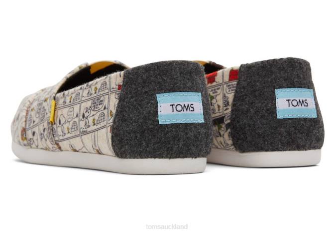 Women Comic Natural Toms Snoopy/Woodstock Alpargata Shoes R26T67