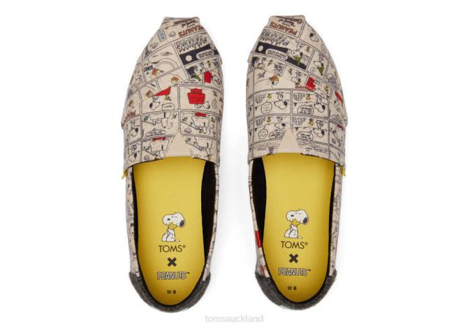 Women Comic Natural Toms Snoopy/Woodstock Alpargata Shoes R26T67