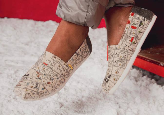 Women Comic Natural Toms Snoopy/Woodstock Alpargata Shoes R26T67