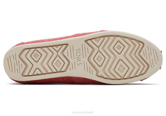 Women Faded Rose Toms Alpargata Metallic Linen Shoes R26T129