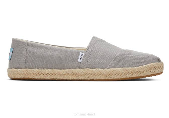 Women Grey Toms Alpargata Eco Recycled Cotton Rope Espadrille Shoes R26T119