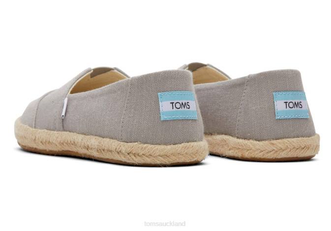 Women Grey Toms Alpargata Eco Recycled Cotton Rope Espadrille Shoes R26T119