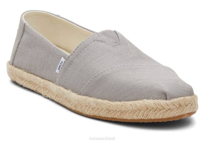 Women Grey Toms Alpargata Eco Recycled Cotton Rope Espadrille Shoes R26T119