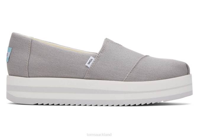 Women Grey Toms Alpargata Midform Espadrille Shoes R26T128