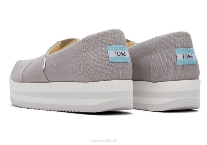 Women Grey Toms Alpargata Midform Espadrille Shoes R26T128
