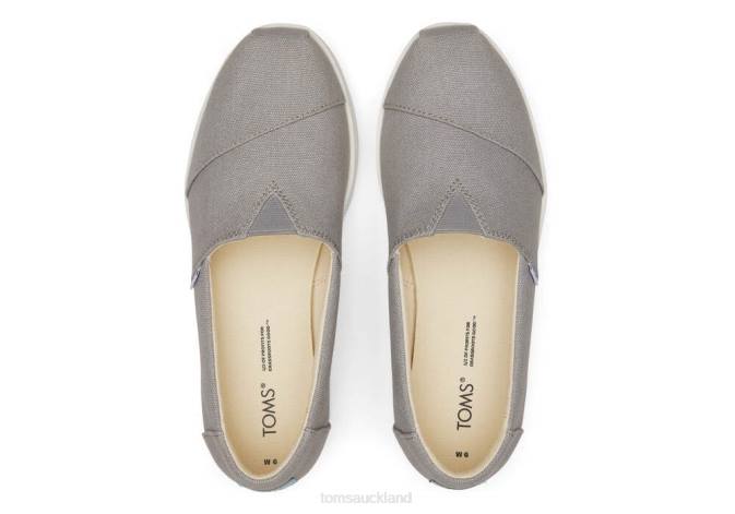 Women Grey Toms Alpargata Midform Espadrille Shoes R26T128