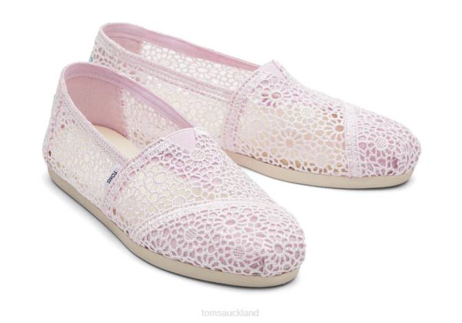 Women Lilac Toms Moroccan Alpargata Crochet Shoes R26T35