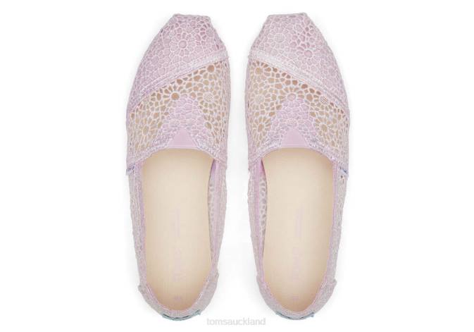 Women Lilac Toms Moroccan Alpargata Crochet Shoes R26T35