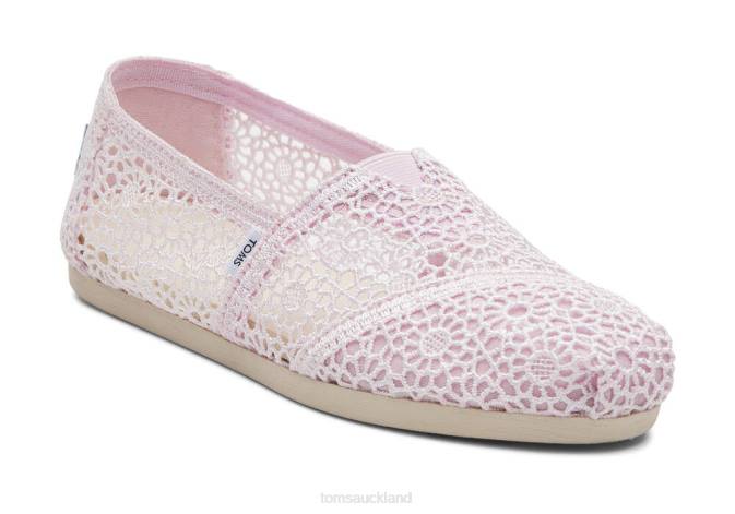 Women Lilac Toms Moroccan Alpargata Crochet Shoes R26T35