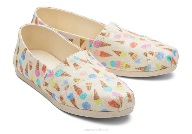 Women Natural Glitz Toms Ice Cream Alpargata Shoes R26T92