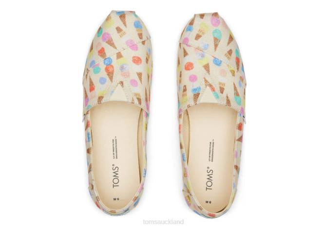 Women Natural Glitz Toms Ice Cream Alpargata Shoes R26T92