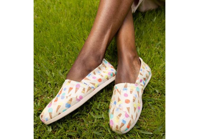 Women Natural Glitz Toms Ice Cream Alpargata Shoes R26T92