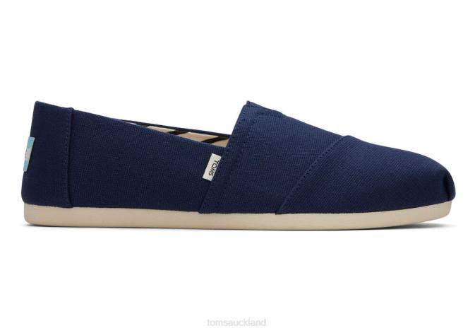 Women Navy Toms Recycled Cotton Alpargata Shoes R26T38