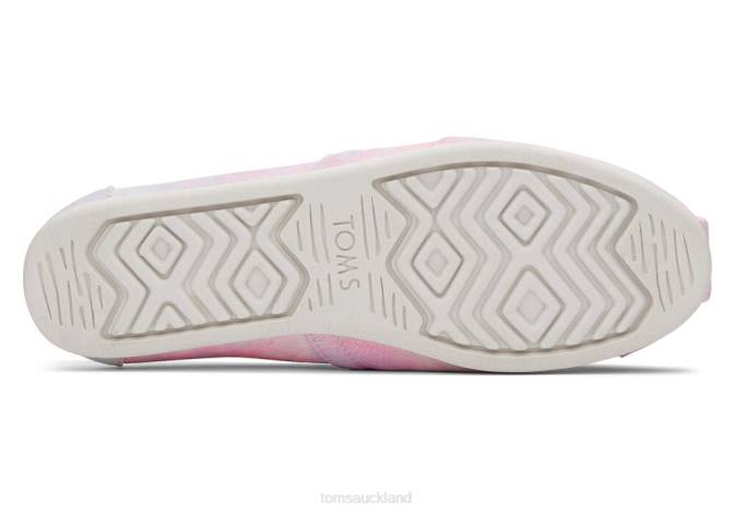 Women Neon Pink Tie Dye Twill Toms Alpargata Tie-Dye Shoes R26T52