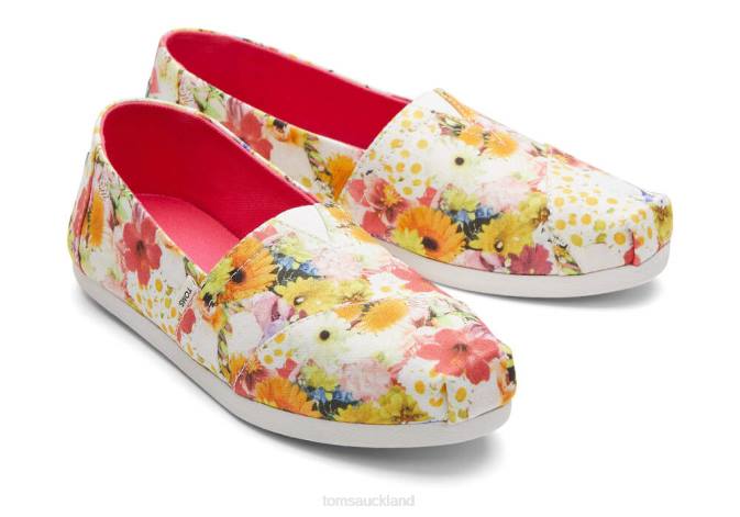 Women New Style Toms Floral Collage Alpargata Shoes R26T108