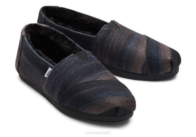 Women Ombre Black Toms Ombre Alpargata Shoes R26T79