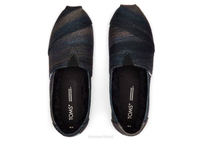 Women Ombre Black Toms Ombre Alpargata Shoes R26T79