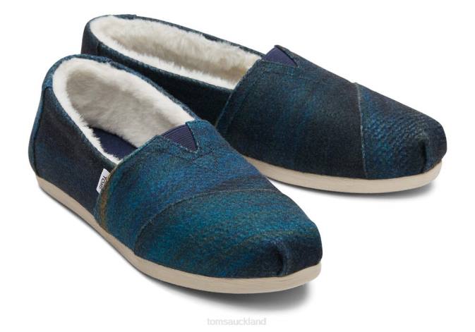 Women Ombre Navy Toms Ombre Alpargata Shoes R26T80