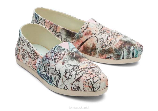 Women Pink Multi Toms Kelvin Lopez Alpargata Shoes R26T65