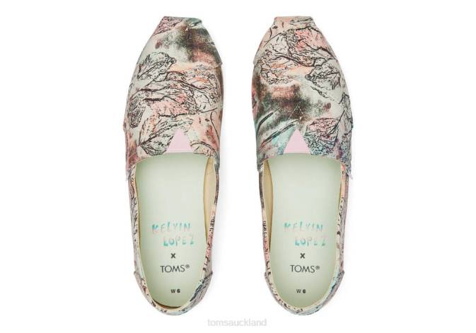 Women Pink Multi Toms Kelvin Lopez Alpargata Shoes R26T65