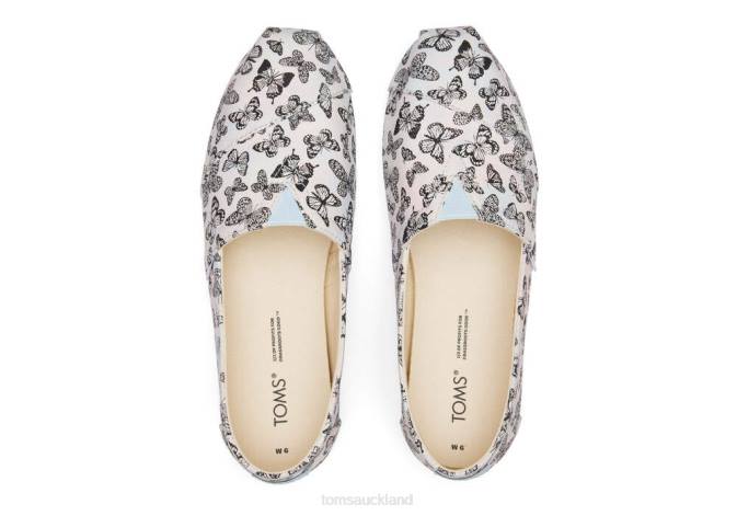 Women Pink Tie Dye Toms Alpargata Butterflies Shoes R26T57