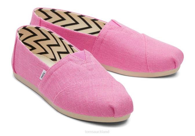 Women Pink Toms Alpargata Eco Heritage Canvas Shoes R26T25
