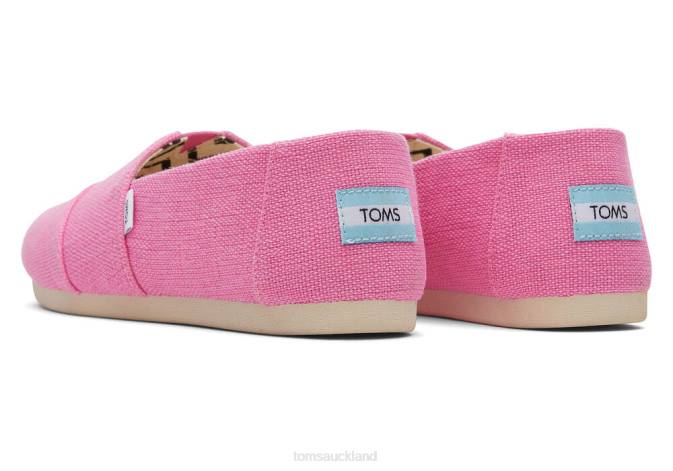 Women Pink Toms Alpargata Eco Heritage Canvas Shoes R26T25