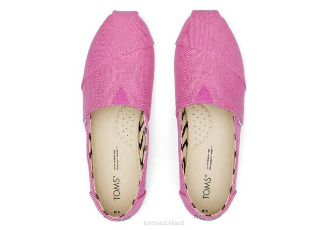 Women Pink Toms Alpargata Eco Heritage Canvas Shoes R26T25
