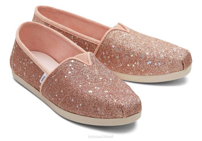 Women Pink Toms Alpargata Glitter Shoes R26T62