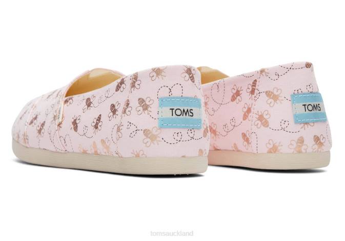 Women Pink Toms Bee Mine Alpargata Shoes R26T105